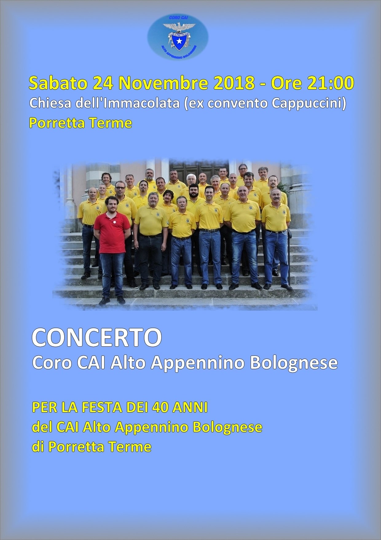 Locandina concerto Coro CAI AAB 24 Novembre