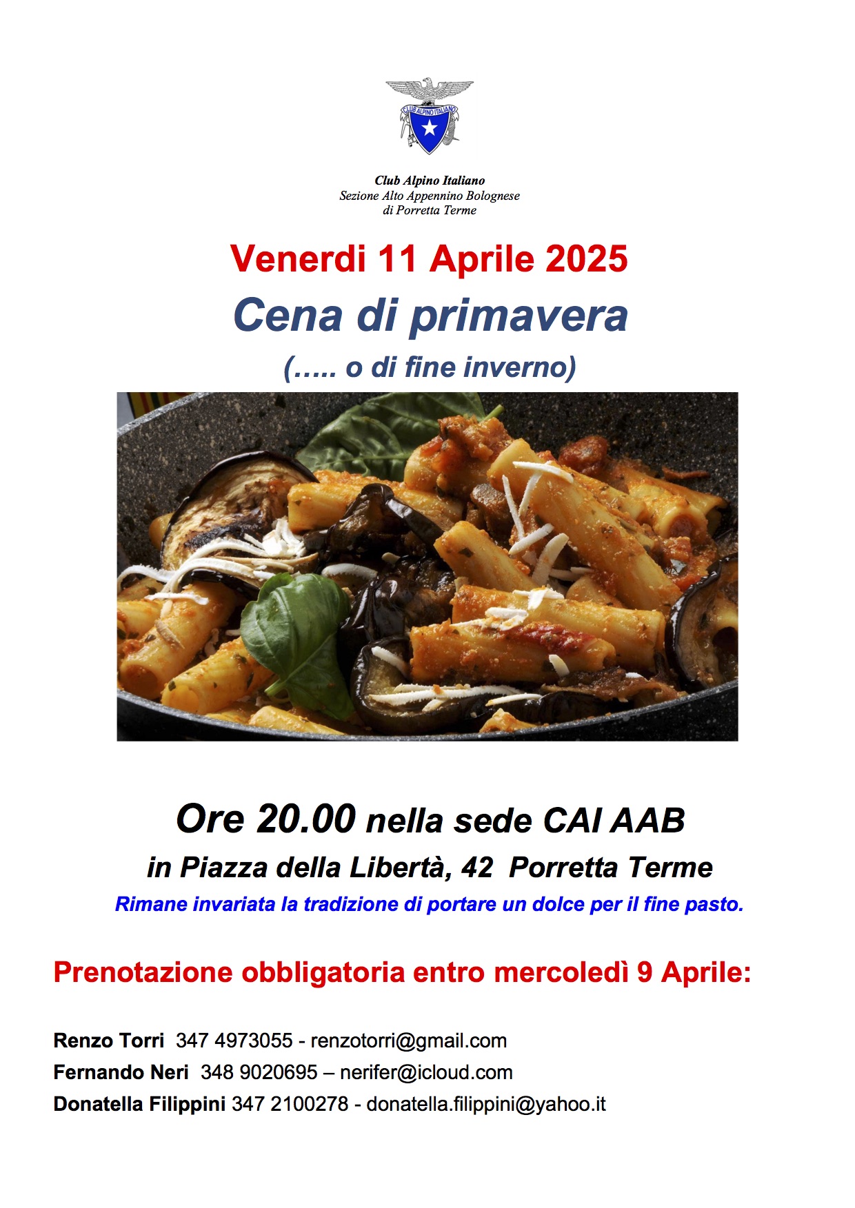 2025 04 11 Volantino Cena