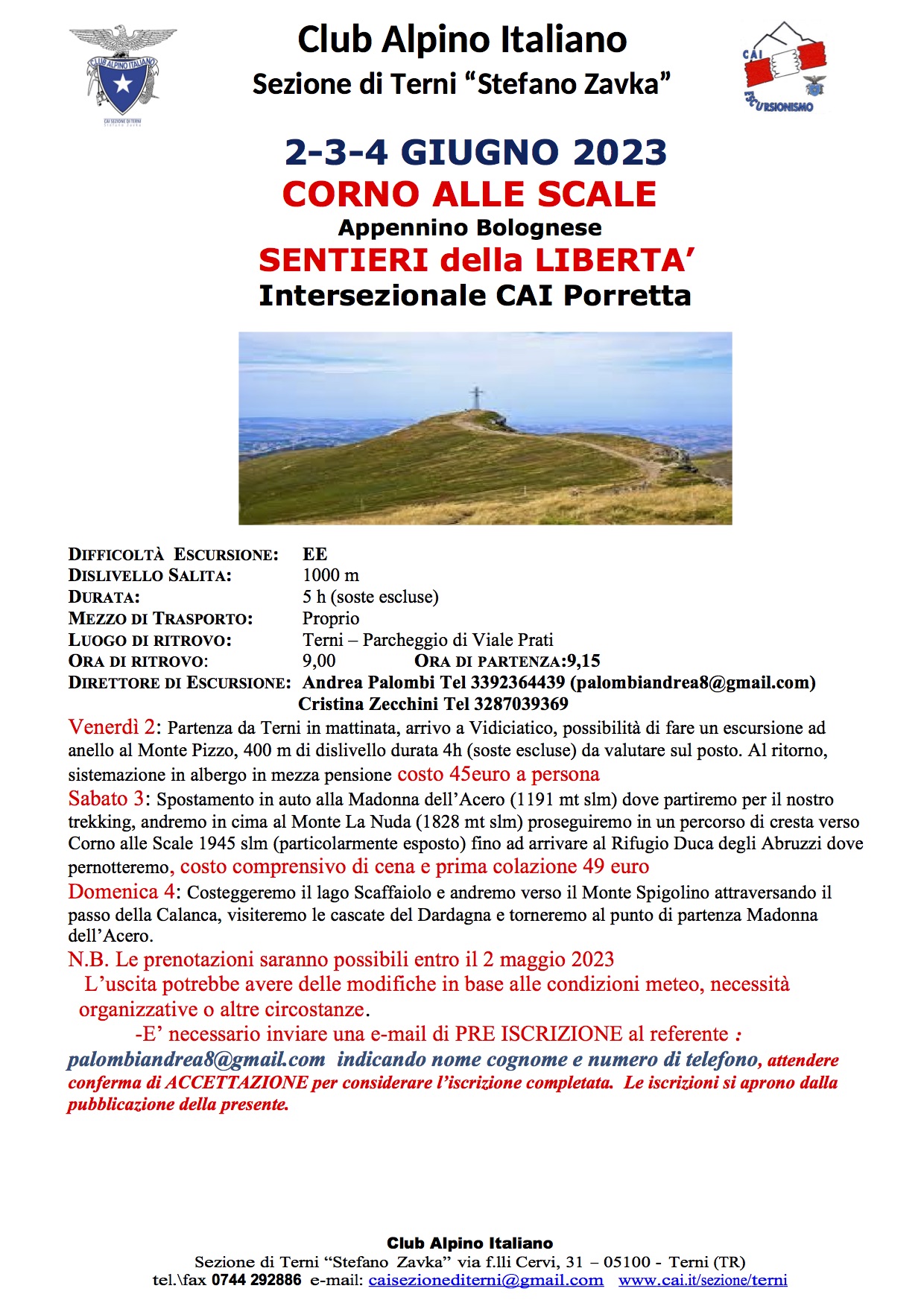 CAI Terni Corno alle scale 2 4 06 2023