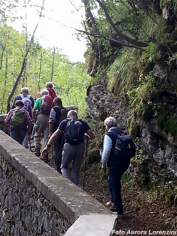 Escursionisti al Ponte del Nibbio